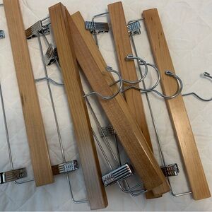 Six Container Store wooden hangers